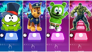 Om Nom 🆚 Paw Patrol 🆚 Gummy Bear 🆚 Hulk. 🎶 Tiles Hop EDM Rush!