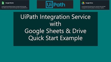 UiPath Integration Service with Google Sheets & Drive | Quick Start Example