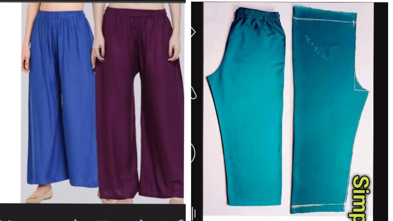 simple plazo cutting and stitching at home