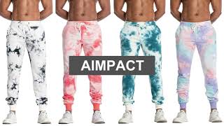AIMPACT Men's Casual Jogger Sweatpants Tie Dye Running Sweatpants with Pockets screenshot 5