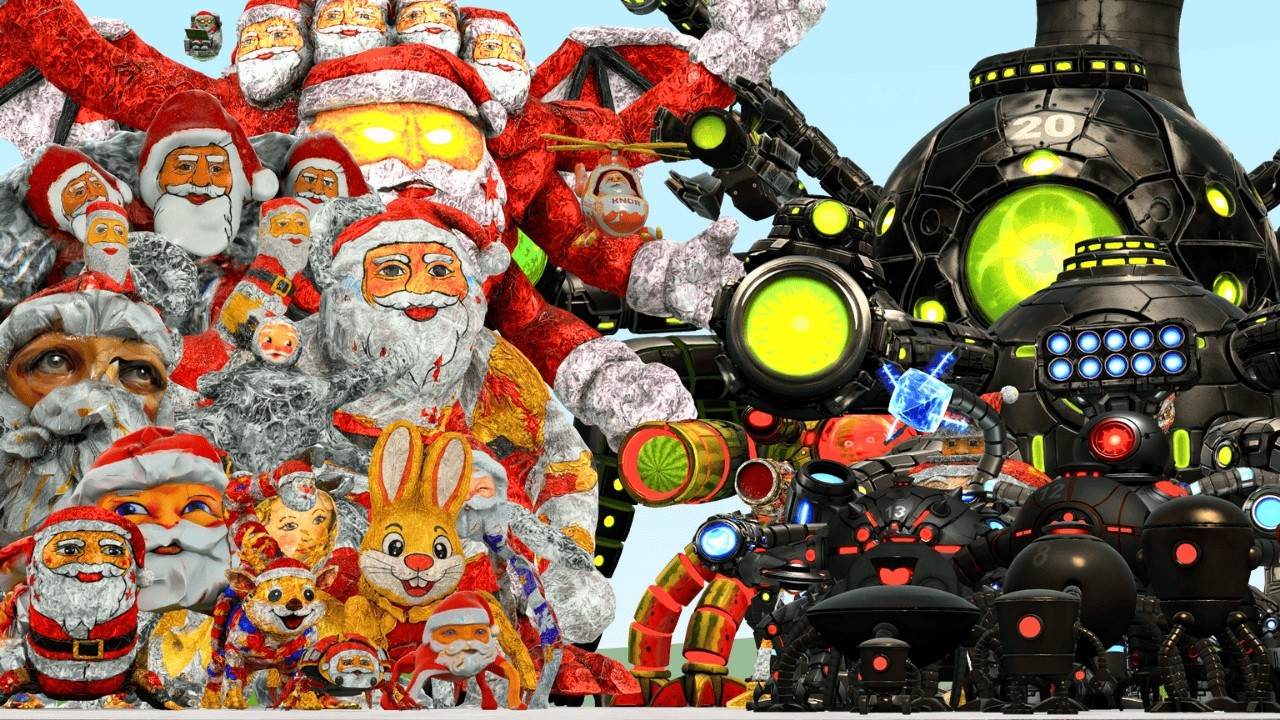 All Omnidroid Phases 1 To 20 Vs All Goo Goo GaGa Family in Garry's Mod