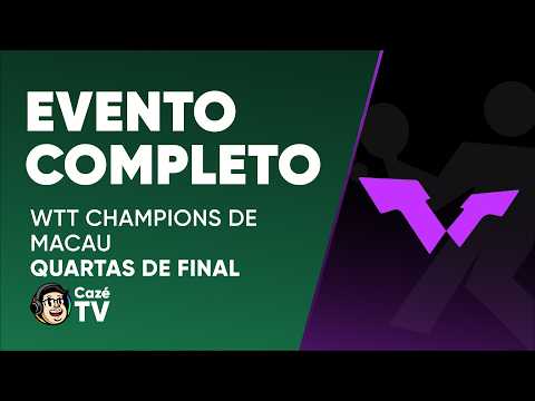 AO VIVO: TÊNIS DE MESA | HUGO CALDERANO NO WTT CHAMPIONS DE MACAU | QUARTAS DE FINAL
