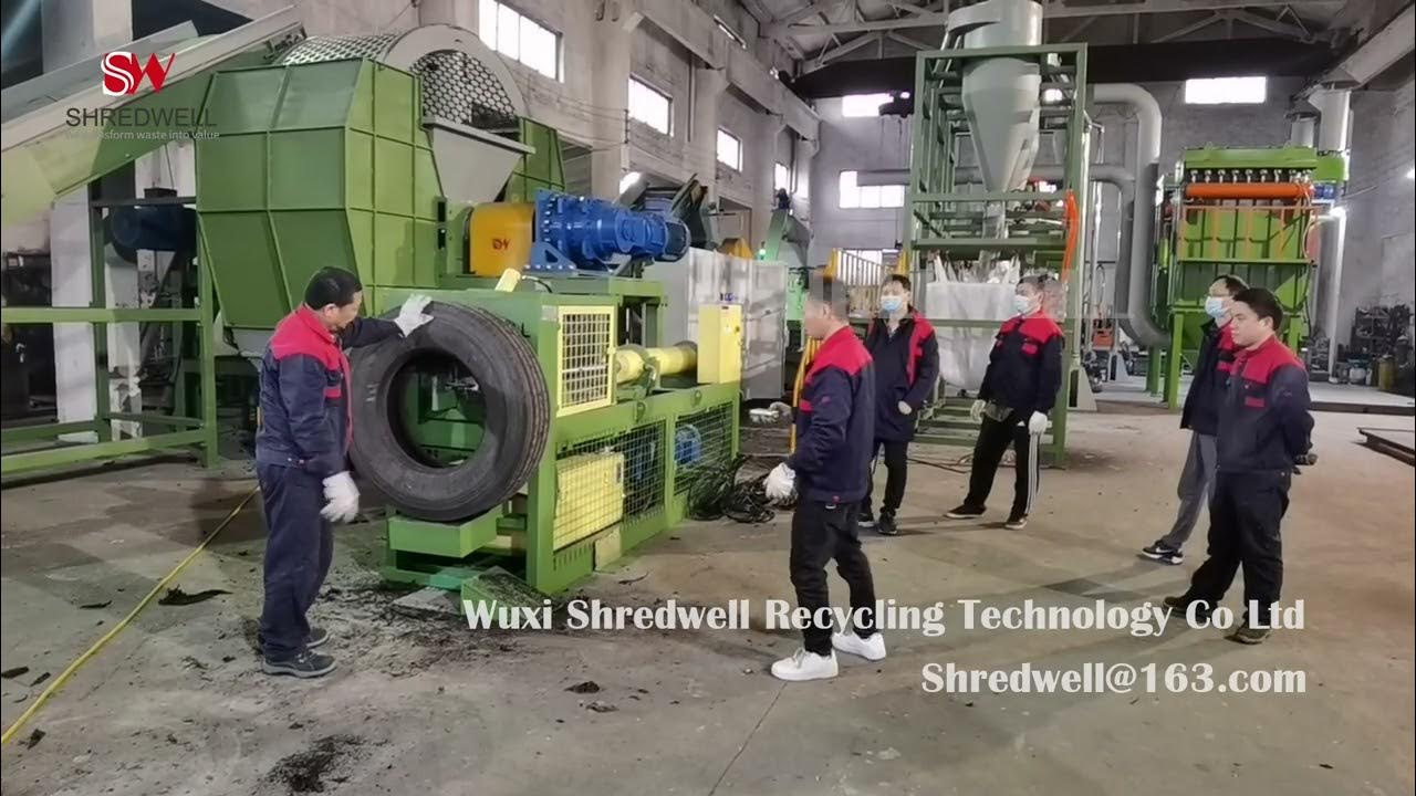 SHREDWELL Tire Debeader Truck Tyre Debeading Machine Taking The