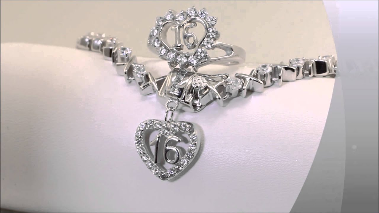 Sweet 16 Diamond Kisses Bracelet And Ring Set You