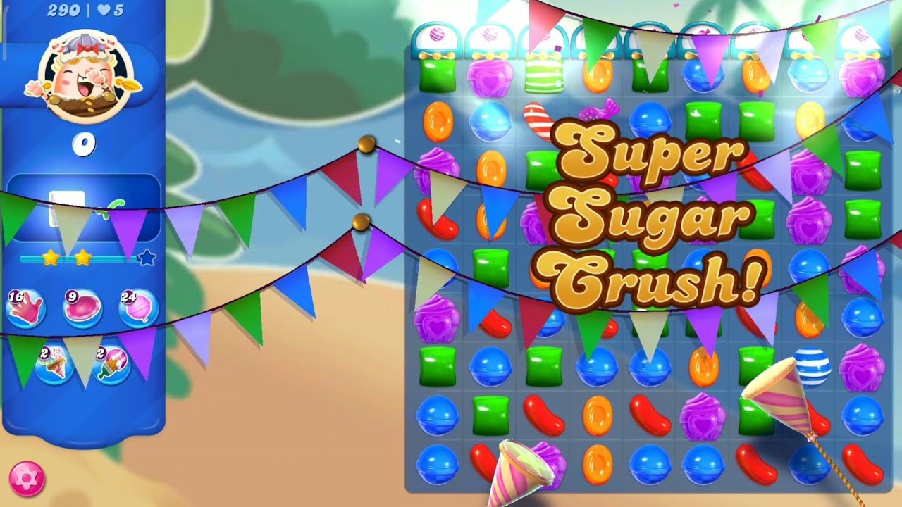 candy crush saga level 286 to 290 episode race winner free gold