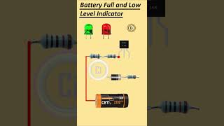 Battery Full and Low level indicator @CircuitInfo #shortsvideo #electrical #wiring #EEEcircuit