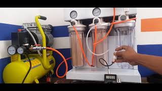 Pengukuran DIY Prototype Oxygen Concentrator SMK Islam Secang, range 80-92%. support by Chemco