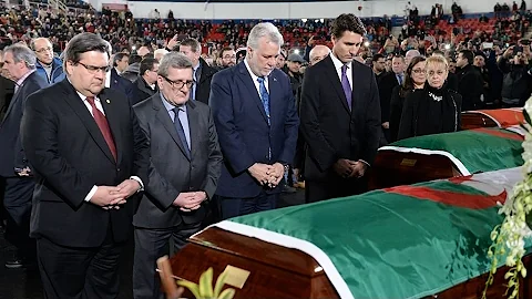 Canada: PM Justin Trudeau among mourners at funeral of Quebec mosque shooting victims