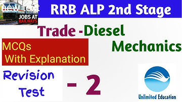 Revision Test - 2| Diesel Mechanics Trade Lecture for RRB ALP CBT2 |Diesel Mechanics for ALP Paper 2