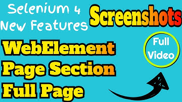 ✔ Full Page Screenshot Using Selenium | (Video 198)