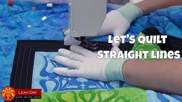 How to Machine Quilt Straight Lines on a Home Machine, Beginner Quilting Tutorial with Leah Day