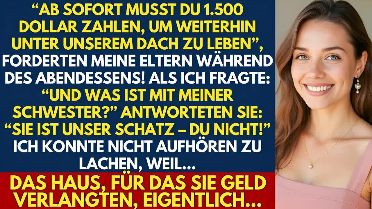 Meine Eltern verlangten Geld dafür, dass ich unter ihrem Dach lebe, während meine Schwester umso