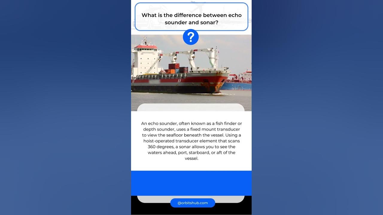 What is the difference between echo sounder and sonar? YouTube