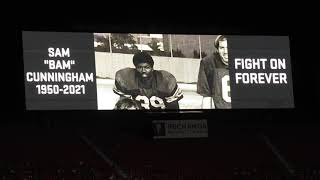 trojancandy.com:  Sam "Bam" Cunningham was Honored on the Coliseum Big Screen