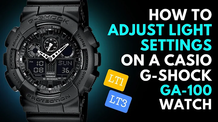 Casio G-Shock GA-100 Light Settings | Adjust change Light Duration & LT1 LT3 Meaning