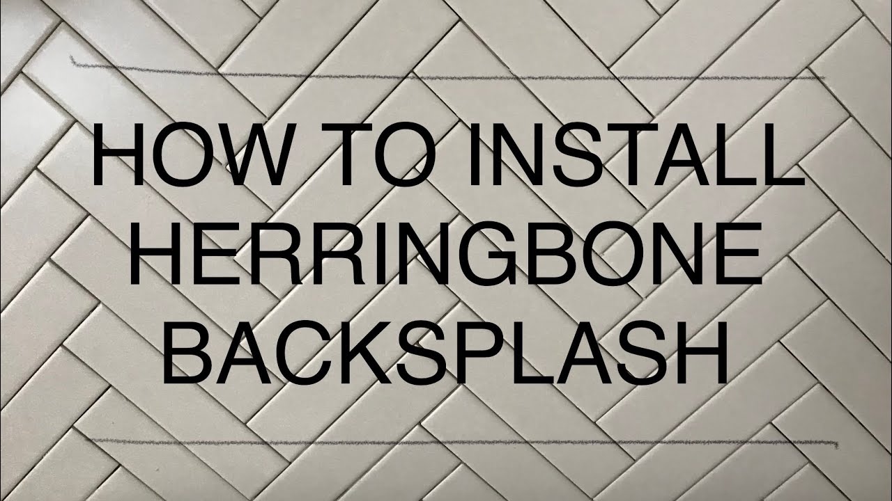 How To Install Herringbone Subway Tile Backsplash Quick Easy Herringbone Kitchen Backsplash Youtube