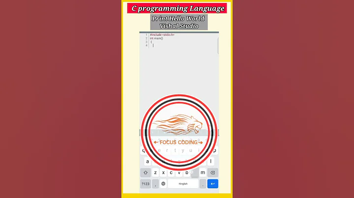 C programming Language print hello world in visual studio #programming #language #coding