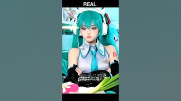 Hatsune miku in real life 😍 #shorts #hatsunemiku #cosplay