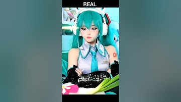 Hatsune miku in real life 😍 #shorts #hatsunemiku #cosplay