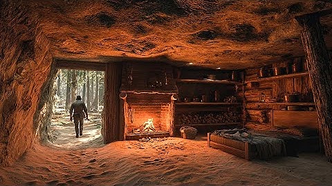 Bushcraft Masterpiece: Building A Dugout Home On A Cliff For Survival