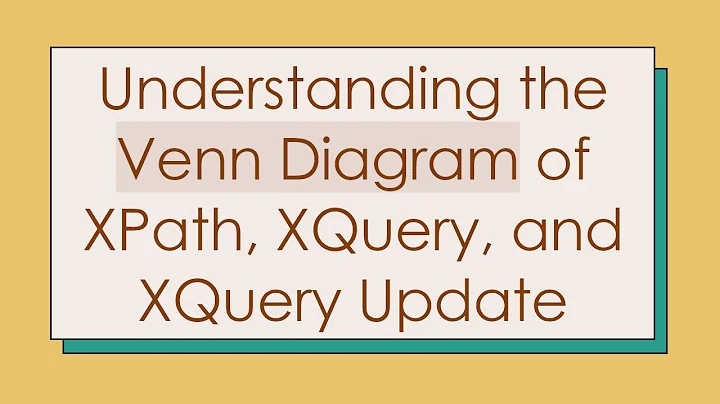 Understanding the Venn Diagram of XPath, XQuery, and XQuery Update