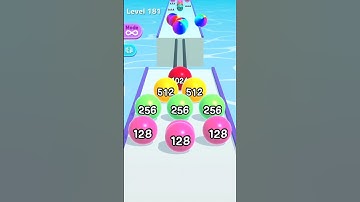 Satisfying Level 181 Ball Run 2048 GamePlay #ballrunrelaxing #shorts #seo #leveling #ballrun2048