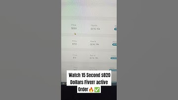 Watch 15 Second $820 Dollars Fiverr active Order🔥✅ #fiverr #ahmedyit #imtanahemdy #shopify