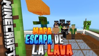 MAPA ESCAPA DE LA LAVA MINIJUEGO PARA MINECRAFT PE 1.2 MAPA MULTIPLAYER screenshot 1