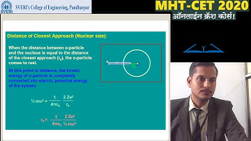 SVERI MHT CET Crash Course : Atoms Molecules and Nuclei
