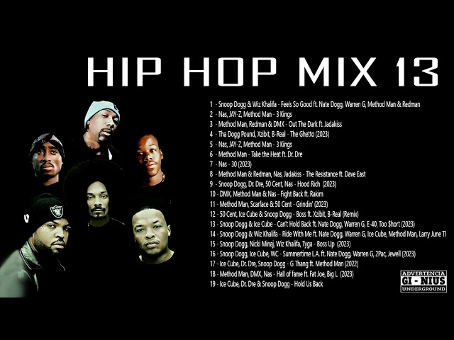 HIP HOP MIX 2023 - Snoop Dogg, Dr. Dre, Nas, 2Pac, Eminem, DMX , 50 Cent,  Ice Cube, WC, Xzibit class=