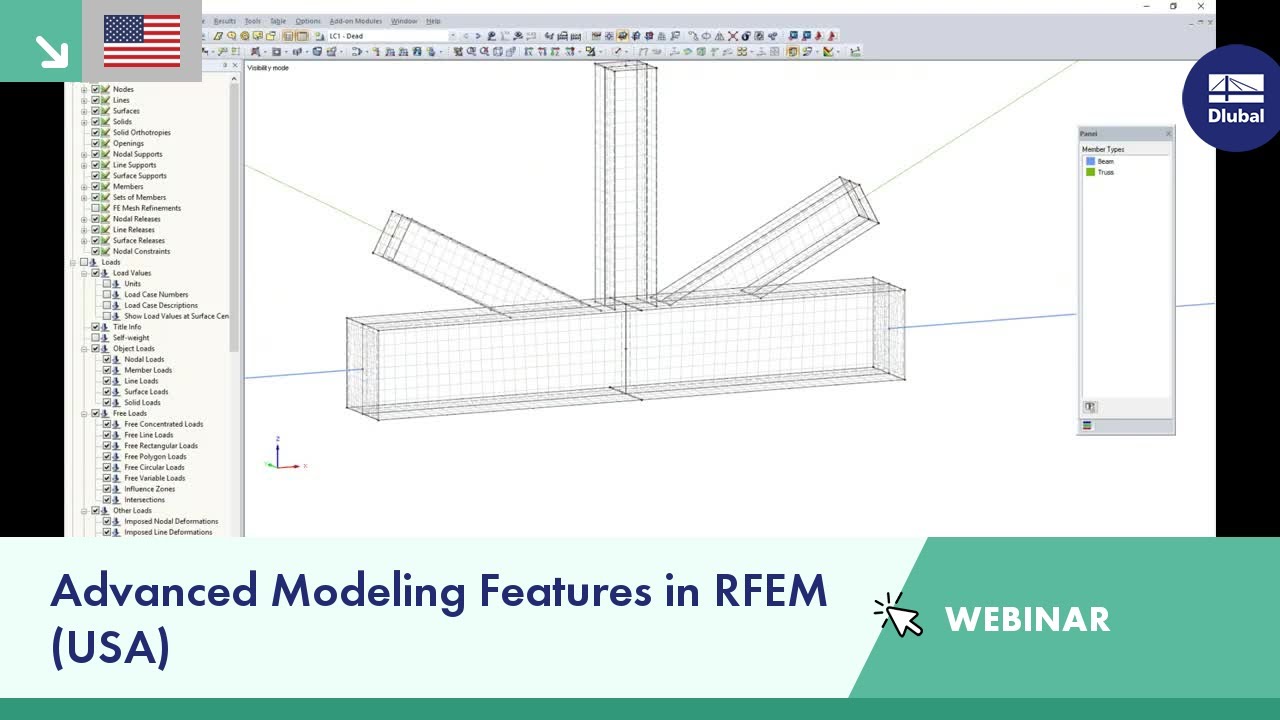 Webinar 2: Advanced Modeling Features in RFEM (USA) - YouTube