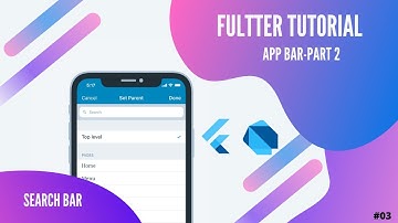 Flutter Search Bar (App bar part 2)