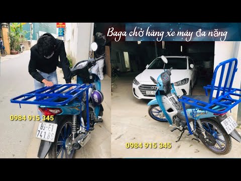 Giá chở hàng xe máy đa năng an toàn,giá rẻ - Baga chở hàng thông minh