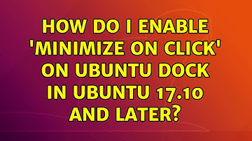 Ubuntu: How do I enable 