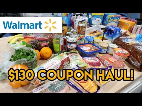 $130 WALMART GROCERY HAUL WITH COUPONS 🛒 GROCERY HAUL AND MEAL PLAN