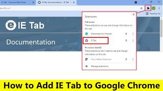 How to Add IE Tab to Google Chrome | IE TAB