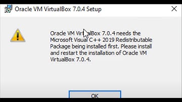 Fix Oracle VM VirtualBox Needs Microsoft Visual C++ Redistributable Package Being Installed First