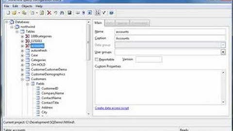 Stonefield Query: Create a New Data Dictionary