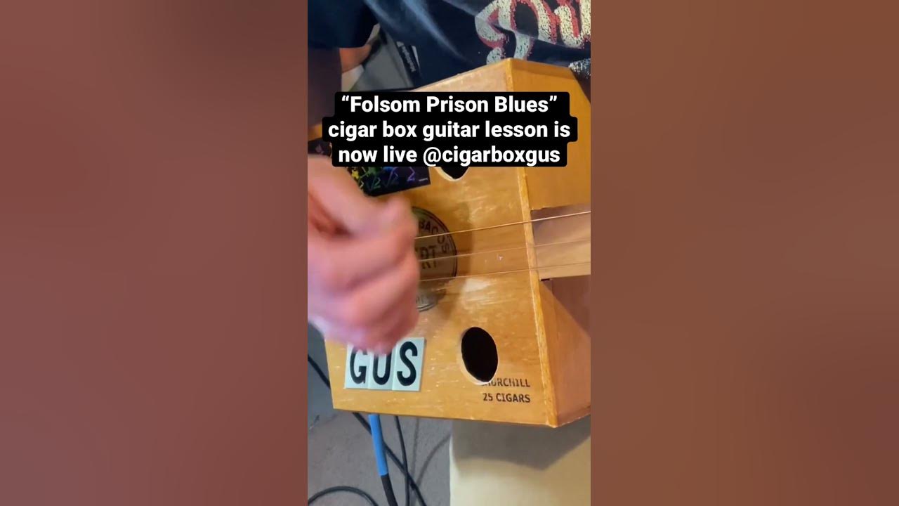 How to Play Folsom Prison Blues on 3-string fretless cigar box guitar lesson now available