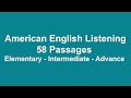 American english listening  58 passages from elementary to advanced level