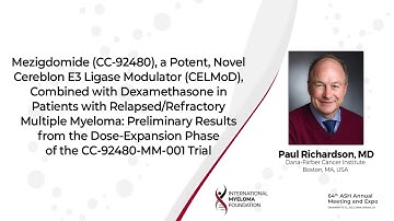 Mezigdomide Combined with Dex in Relapsed/Refractory MM Pts: CC-92480-MM-001 Trial
