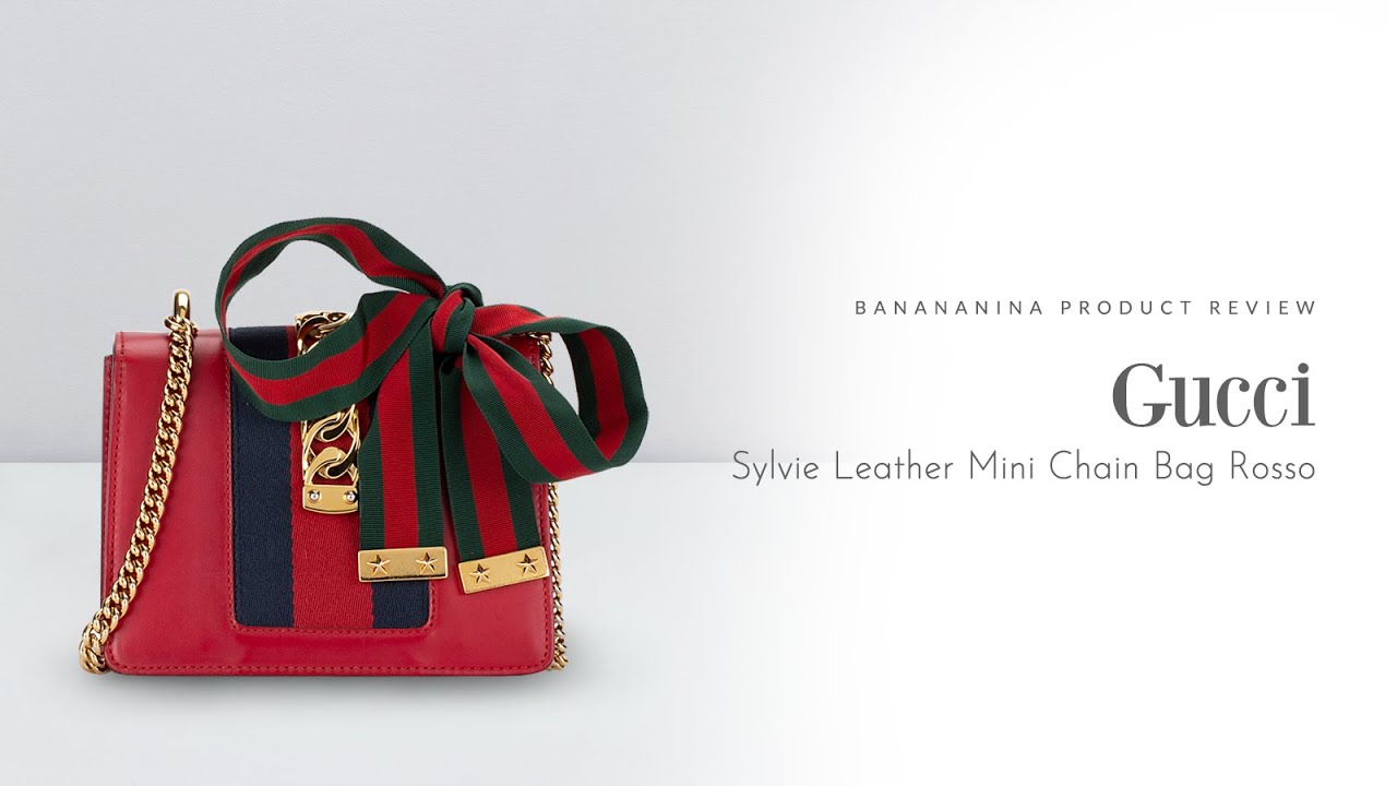 sylvie leather mini chain bag