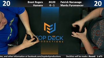 Modern FNM w/ Comm 8/10/18: Brent Rogers (Humans) vs. Patrick Narsavage (Mardu Pyro)