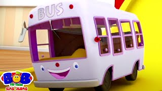 Wheels On The Bus - White Bus + More Vehicle Songs & Rhymes For Babies