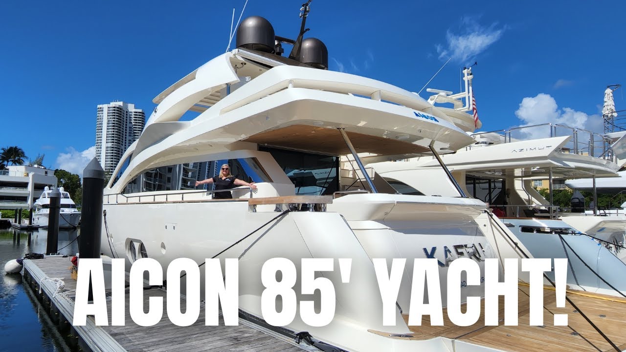 Tour a 2015 Aicon 85 Yacht | Boating Journey