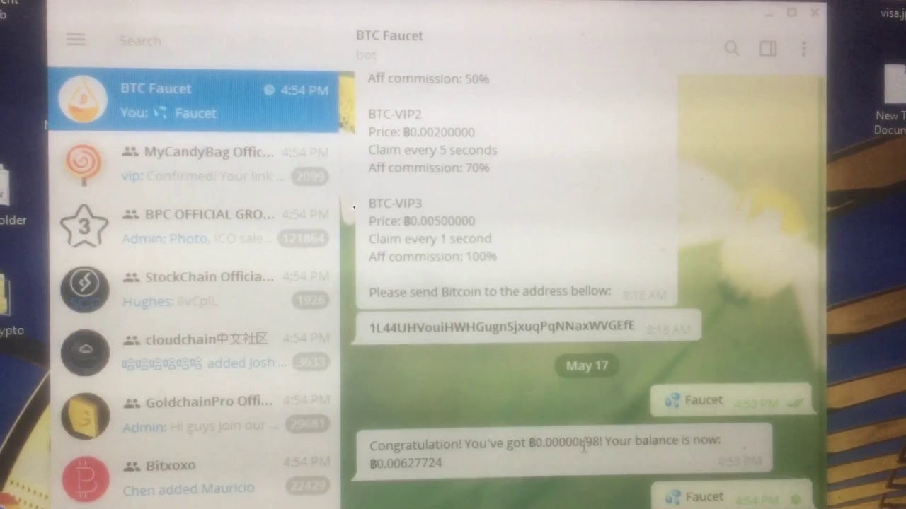 Telegram btc faucet bot legit ides eth map network drive