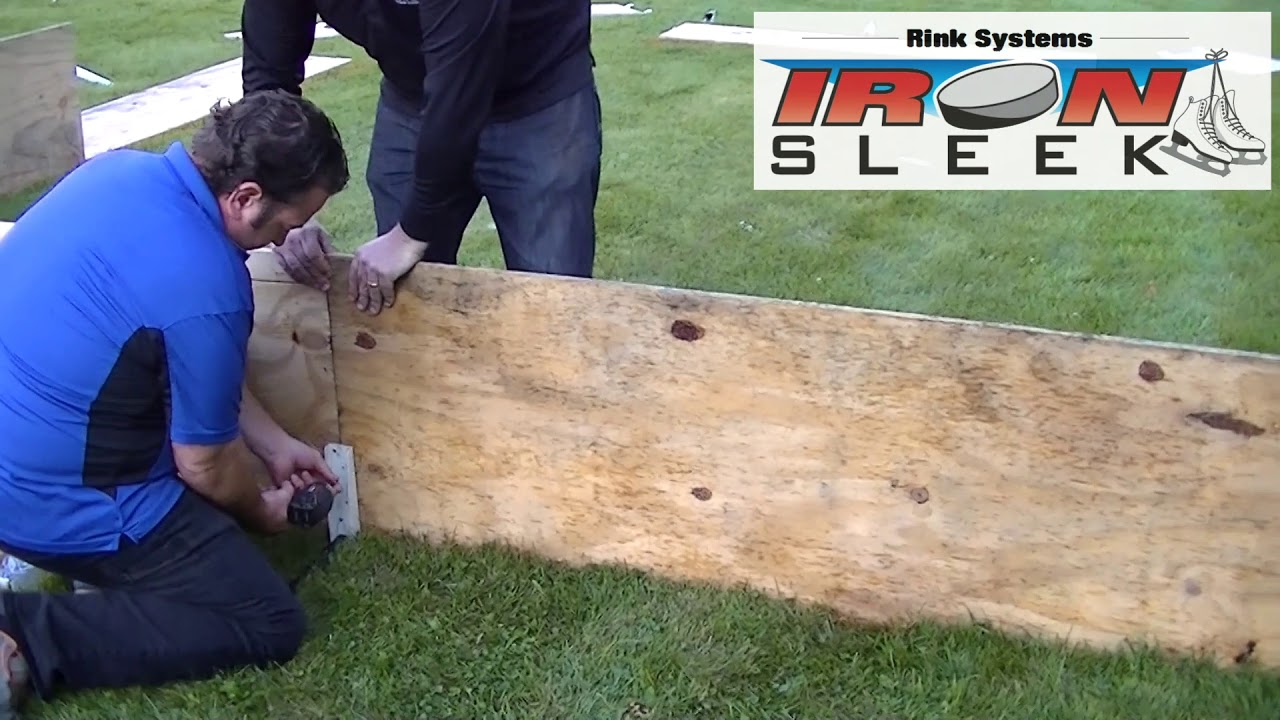 Backyard Ice Rink Plywood Boards With Mending Channel Youtube