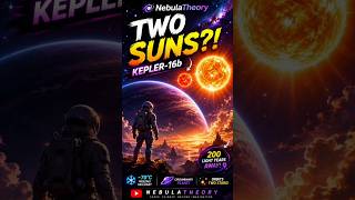 A planet with TWO suns actually exists... ☀️☀️😳 #Kepler16b #NASA #Universe #SpaceFacts