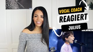 Gesangslehrerin reagiert auf Julius - Strip (Lena) | Blind Auditons | The Voice Kids 2023