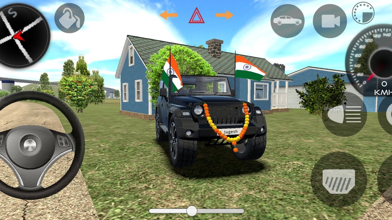 Modified Mahendra thar 👿 (Gadi wala Games) car Game Android game black Thar#2026 
